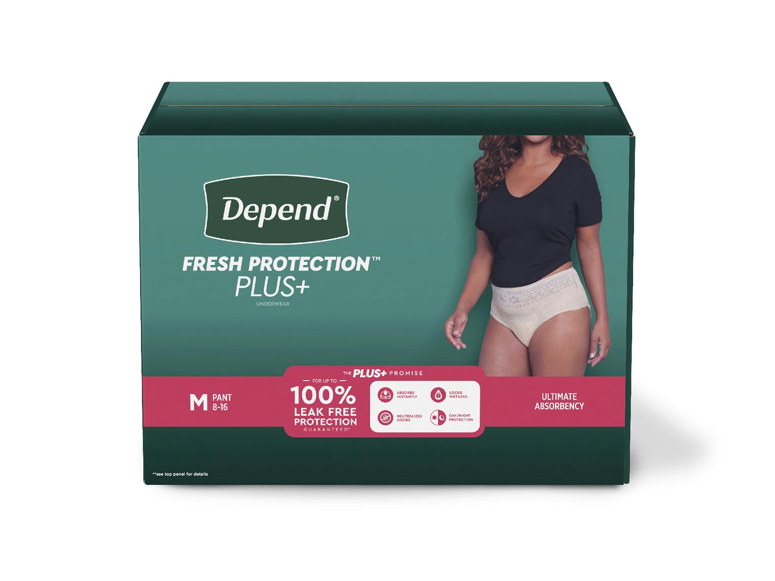 Depend® Incontinence Fresh Protection™ Plus+ Underwear for Women