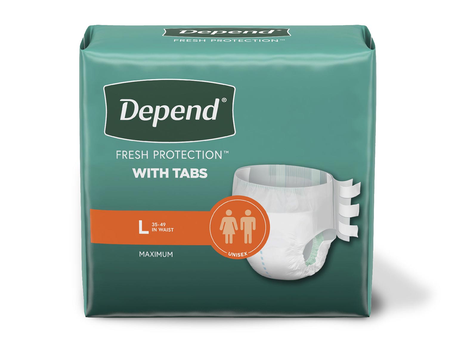  Depend® Incontinence Protection with Tabs